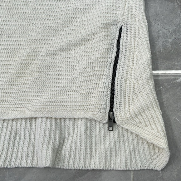 Women's Bar III Knit Zipper High Low Long Sleeve Sweater Large - Picture 6 of 13